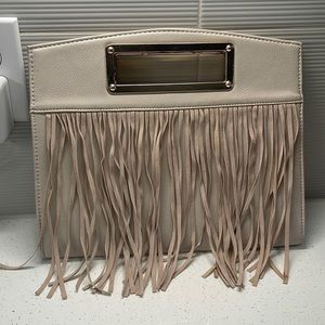 Fringe clutch purse